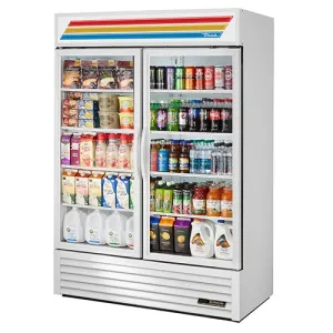 True GDM-49-HCTSL01 Glass Door Merchandiser, Cooler, 2 Swing Doors, 54 1/8" Wide