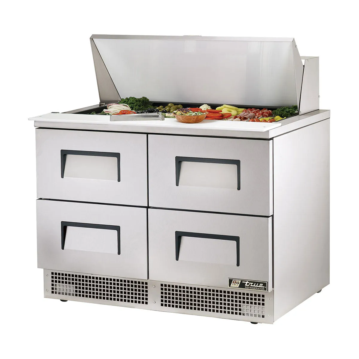 True TFP-48-18M-D-4 Solid 4 Drawer Sandwich / Salad Refrigerated Prep Table, 48"