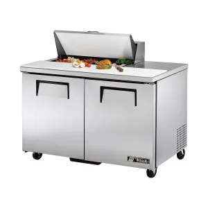 True TSSU-48-08 Solid 2 Door Sandwich / Salad Refrigerated Prep Table, 48"