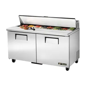 True TSSU-60-16 Solid 2 Door Sandwich / Salad Refrigerated Prep Table, Stainless Steel, 60" Wide