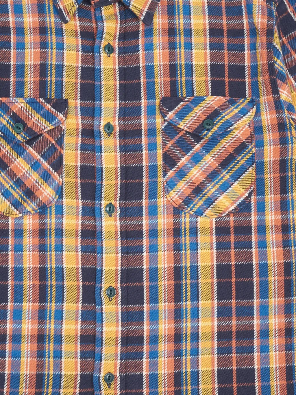 UES Heavy Flannel Shirt Blue & Yellow