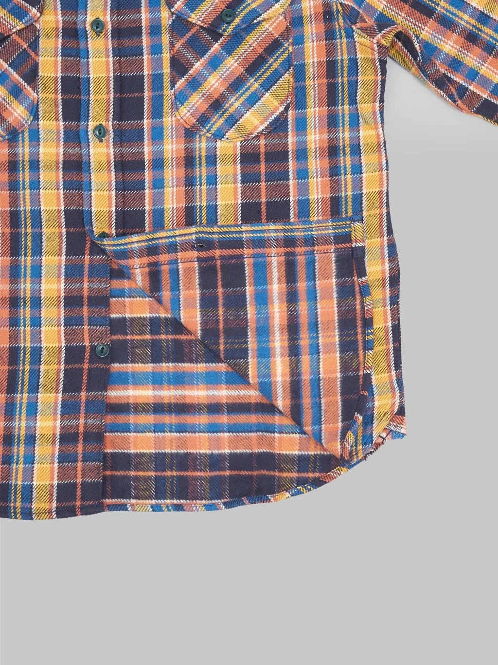 UES Heavy Flannel Shirt Blue & Yellow