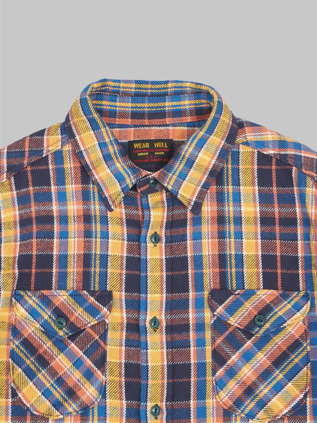 UES Heavy Flannel Shirt Blue & Yellow