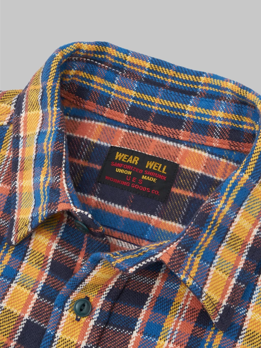 UES Heavy Flannel Shirt Blue & Yellow