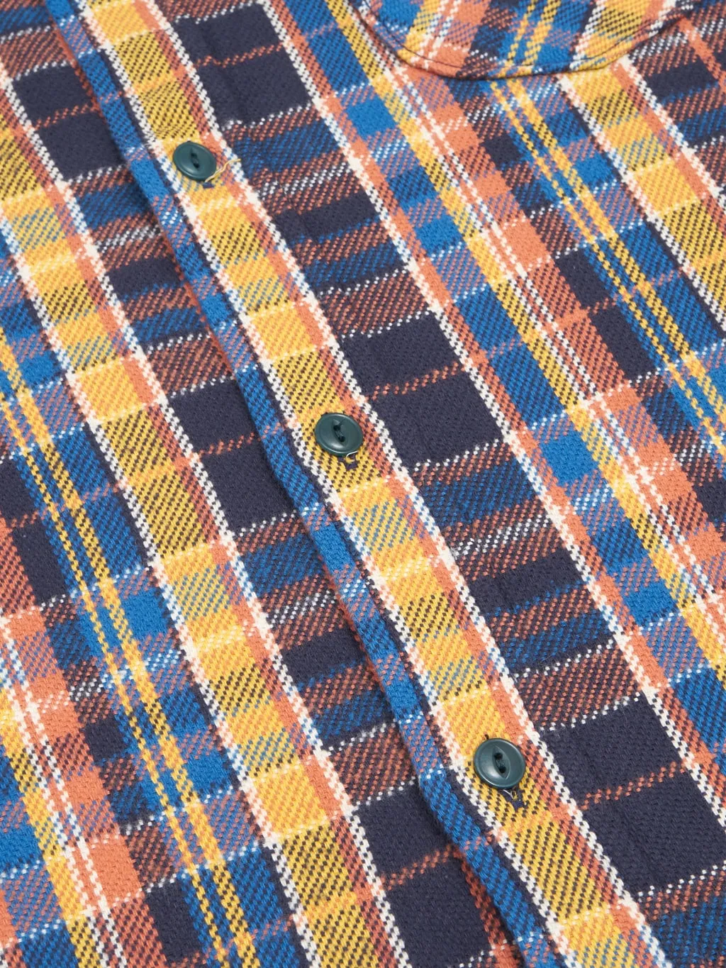 UES Heavy Flannel Shirt Blue & Yellow