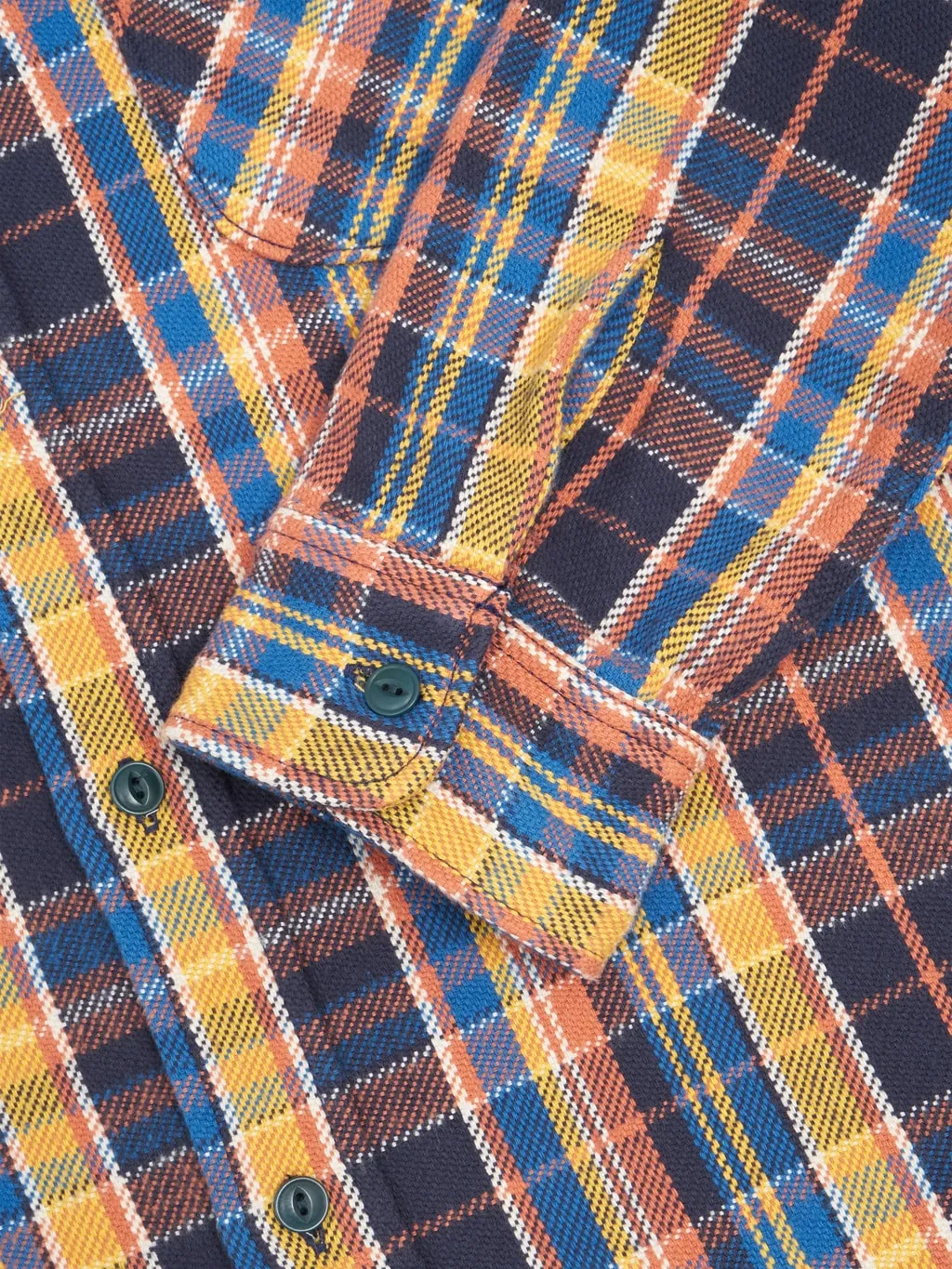 UES Heavy Flannel Shirt Blue & Yellow