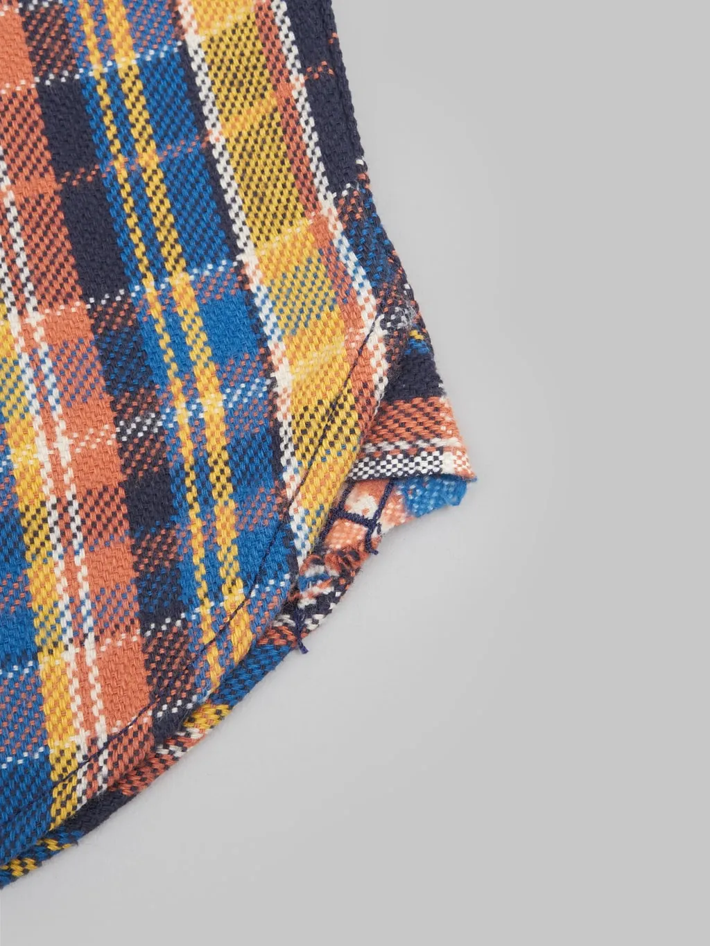 UES Heavy Flannel Shirt Blue & Yellow