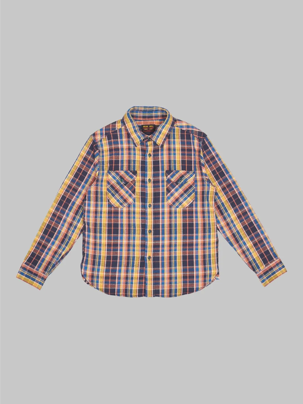 UES Heavy Flannel Shirt Blue & Yellow