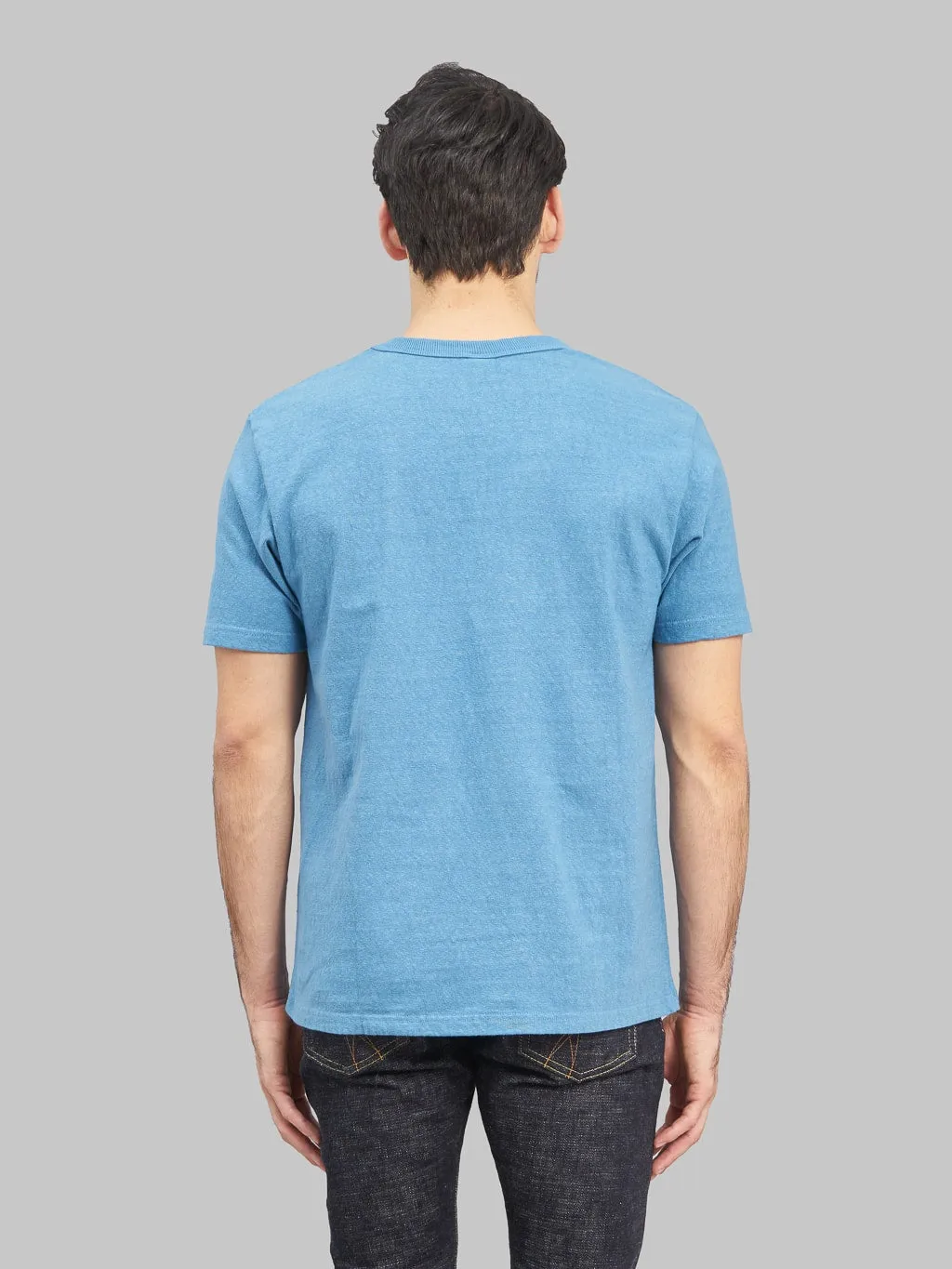 UES No.8 Slub Nep Short Sleeve T-Shirt Blue