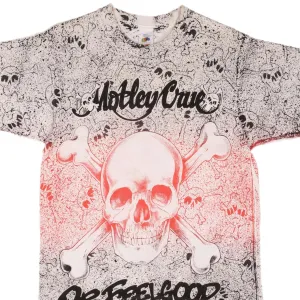 VINTAGE ALL OVER PRINT MOTLEY CRUE DR FEELGOOD TEE SHIRT 1990S SIZE MEDIUM