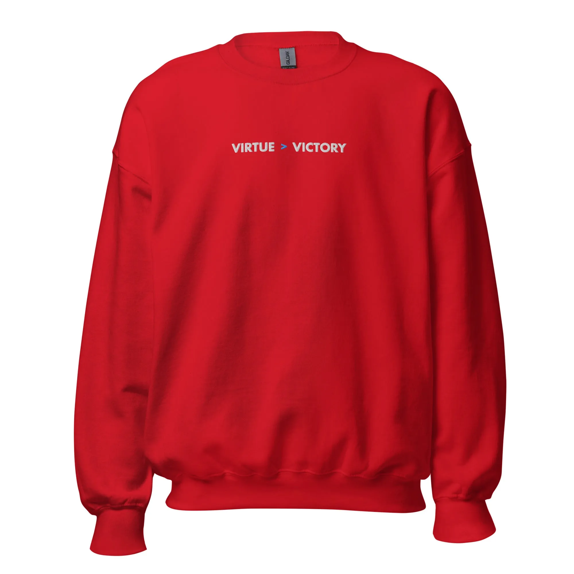 Virtue over Victory - Embroidered - Sweatshirt
