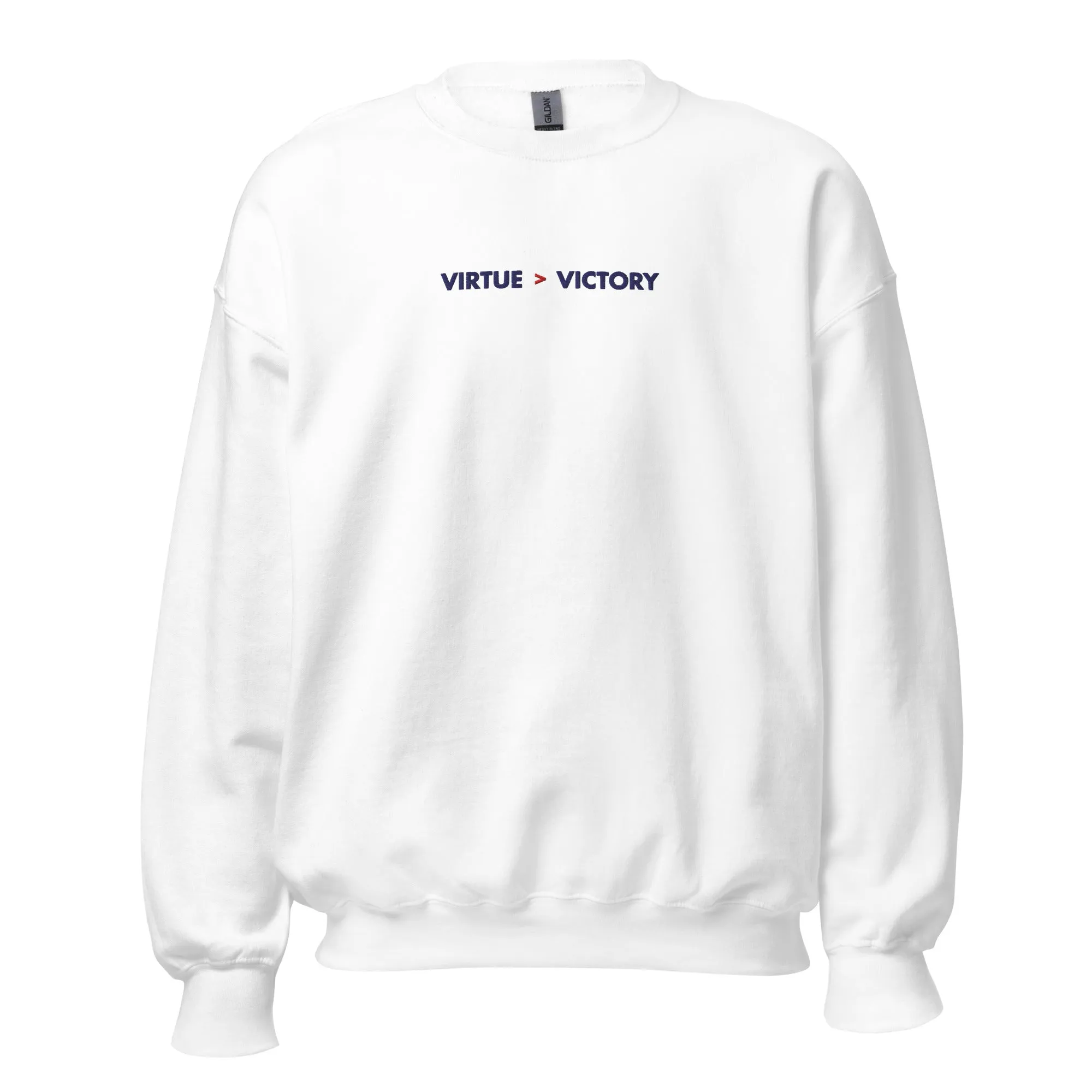 Virtue over Victory - Embroidered - Sweatshirt