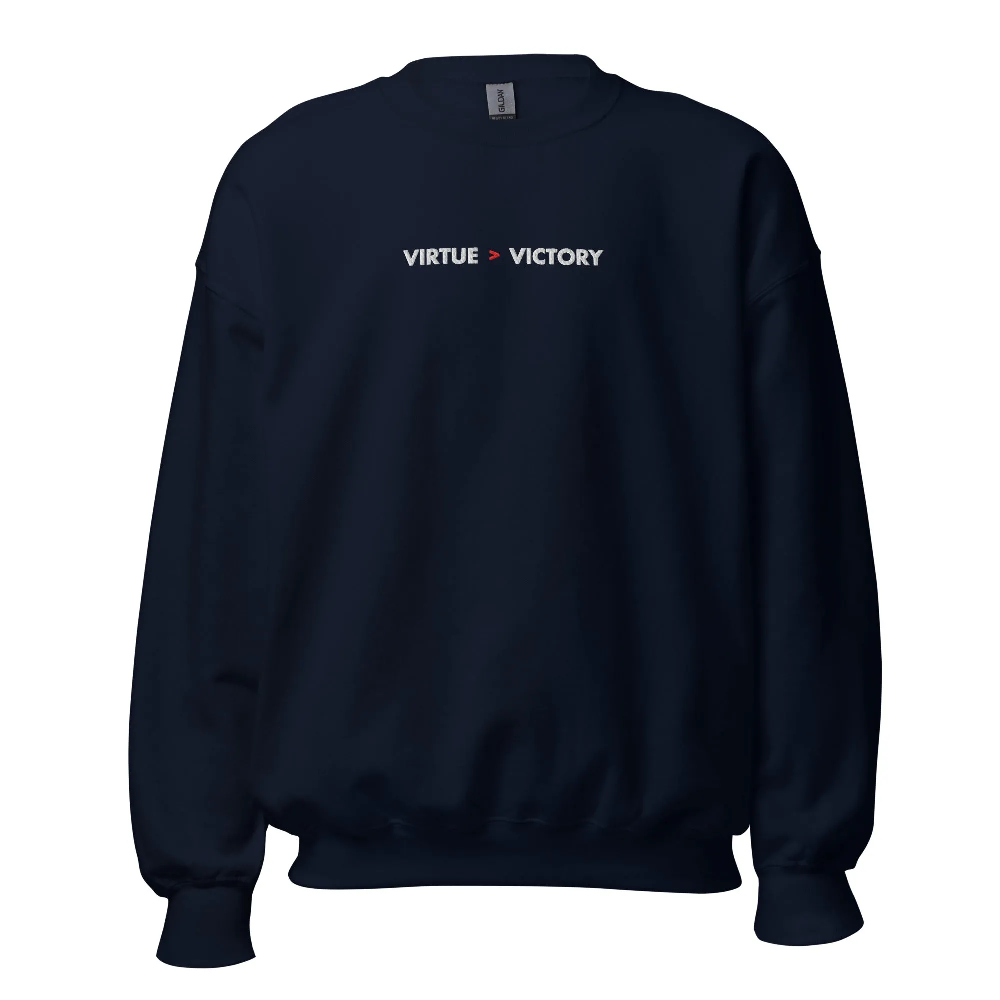 Virtue over Victory - Embroidered - Sweatshirt