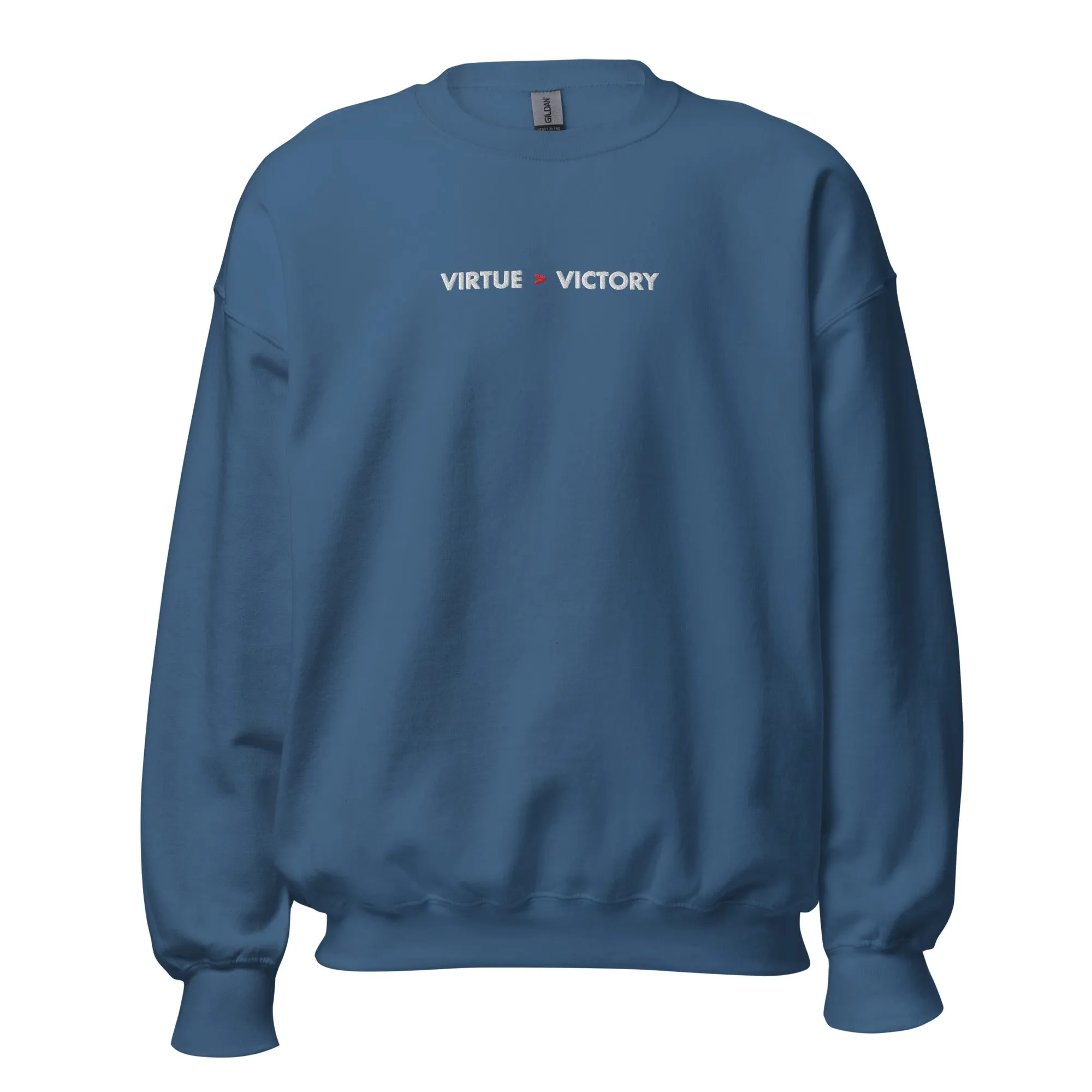 Virtue over Victory - Embroidered - Sweatshirt