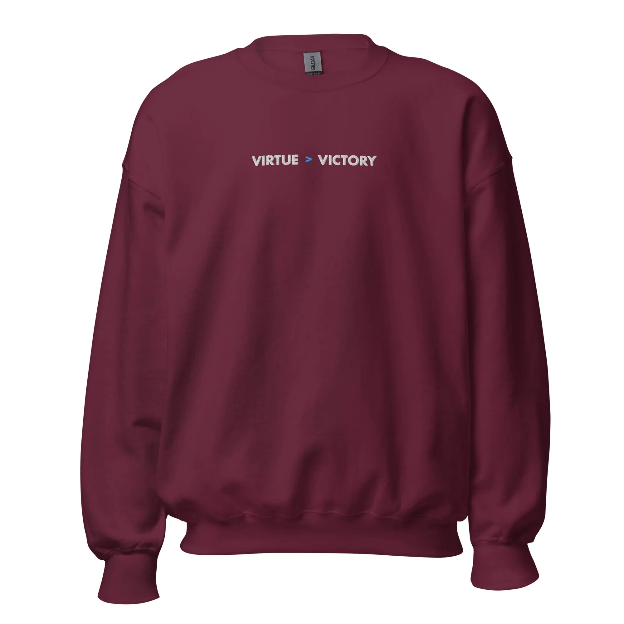 Virtue over Victory - Embroidered - Sweatshirt