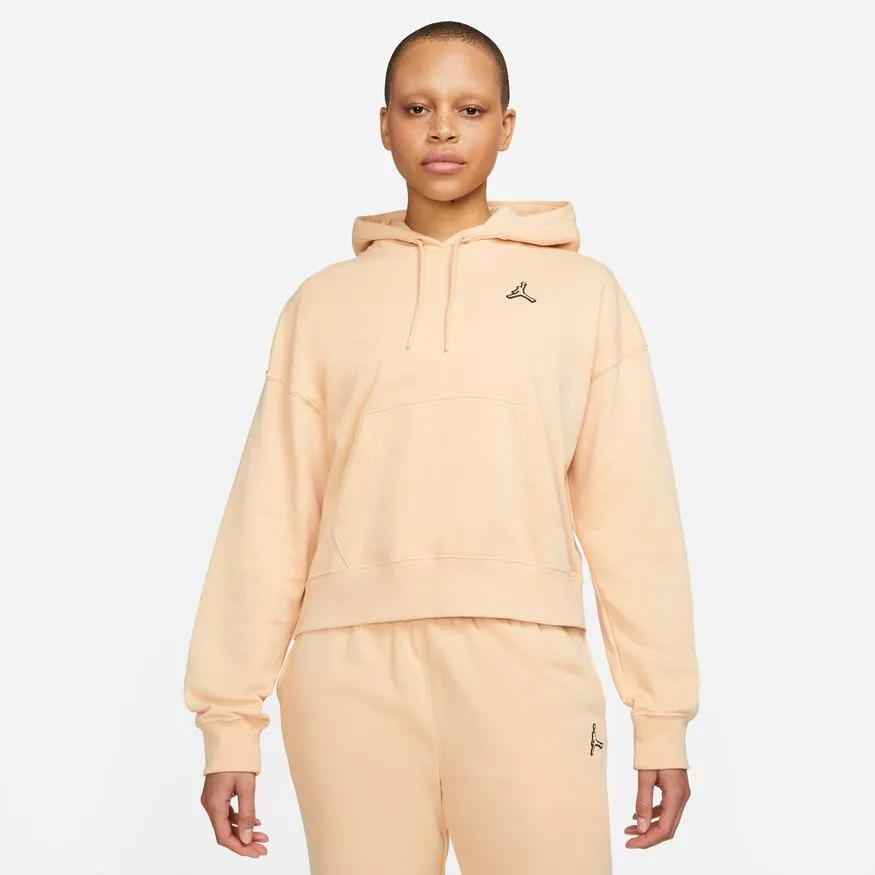 W ESSENTIALS FLEECE HOODIE WHITE ONYX