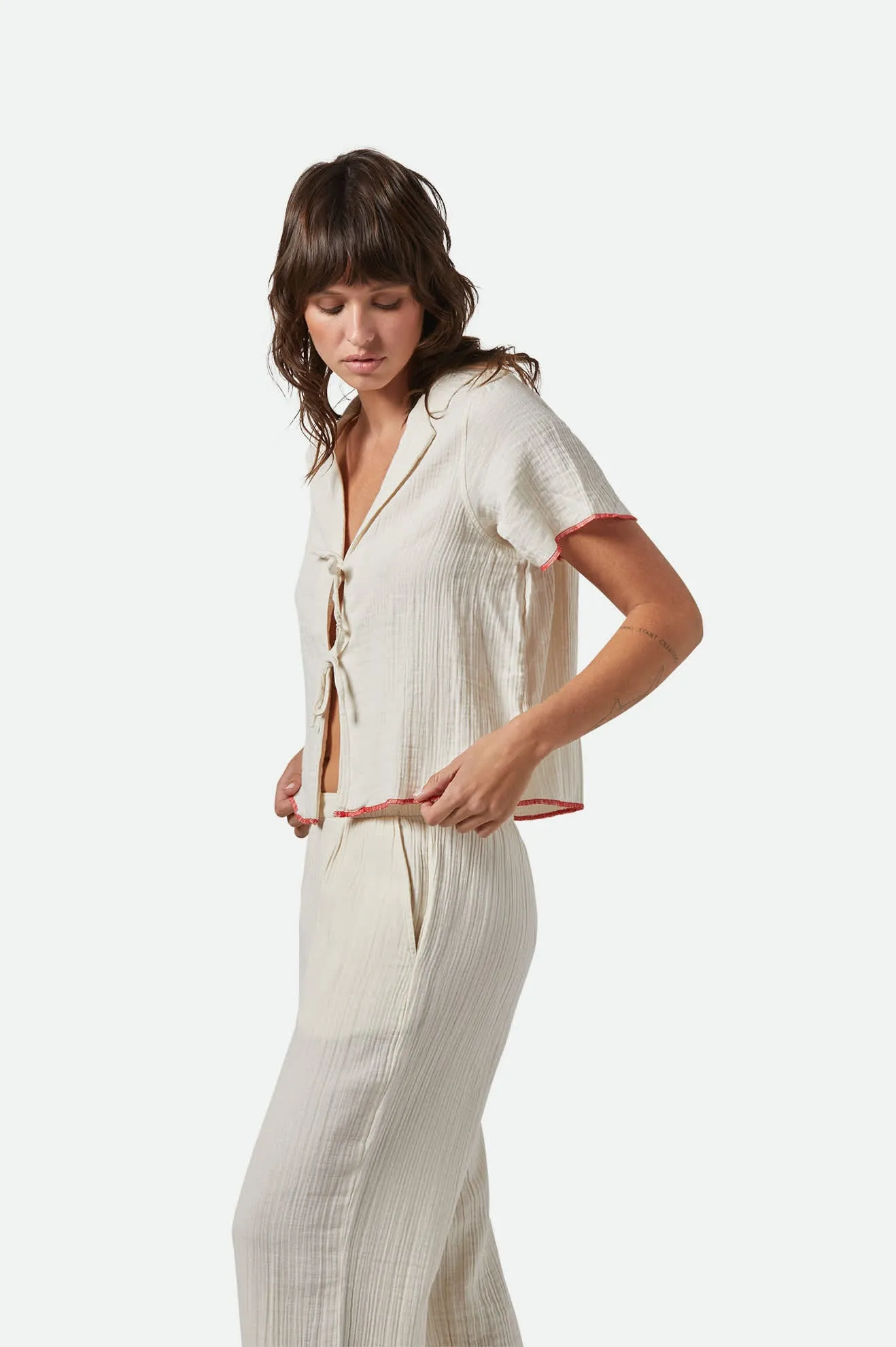 Wandering Tie Top - Off White
