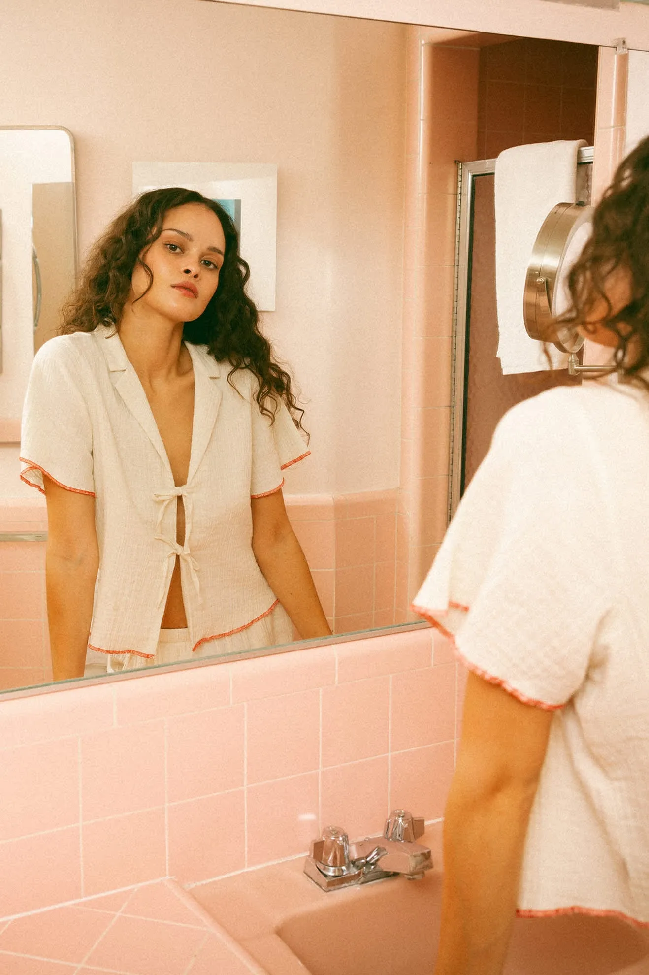 Wandering Tie Top - Off White
