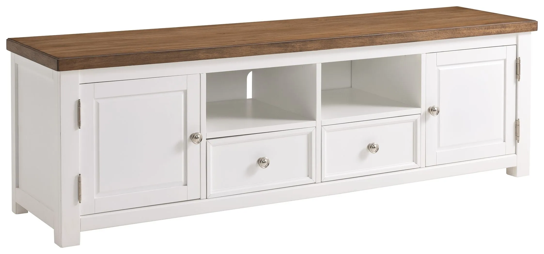 Westconi White / Brown Large TV Stand