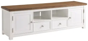 Westconi White / Brown Large TV Stand