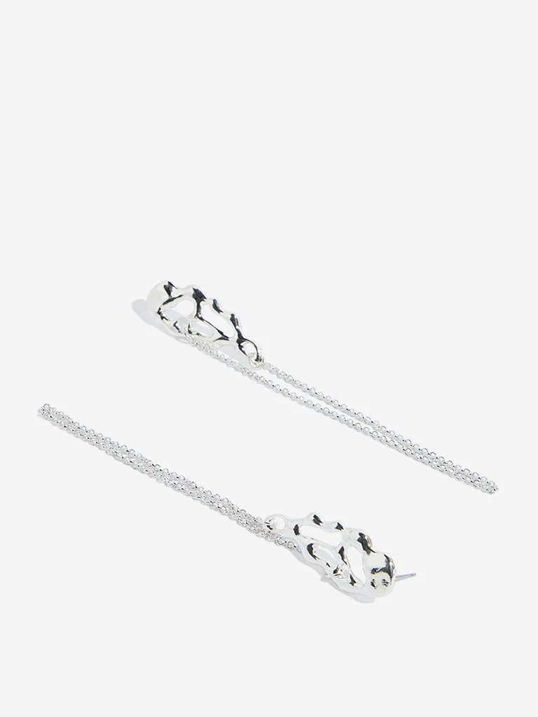Westside Accessories Silver Chain Dangler Earrings