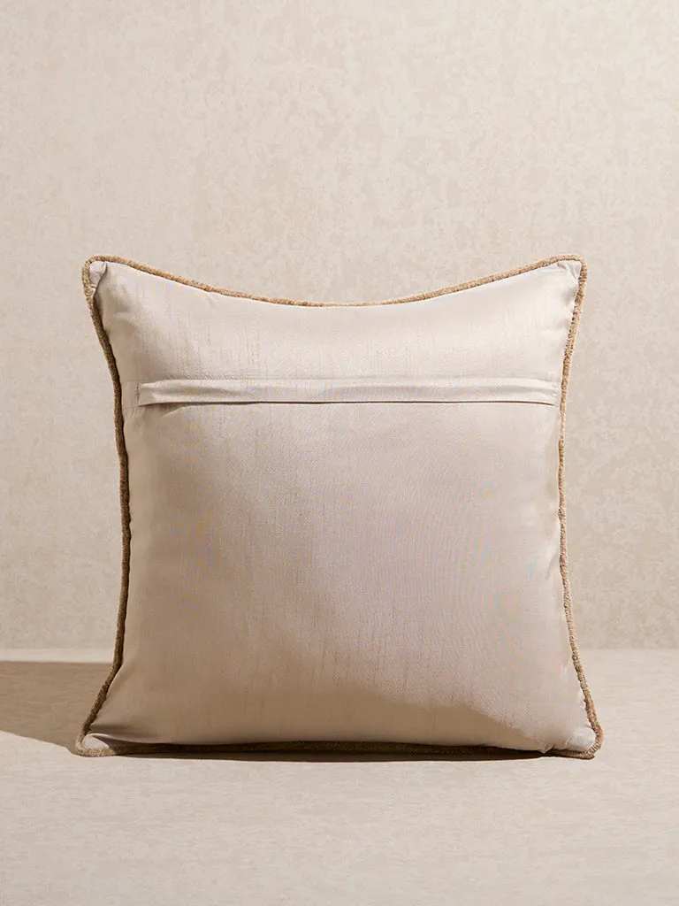 Westside Home Beige Chenille Cushion Cover