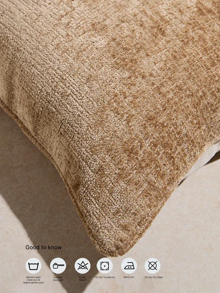Westside Home Beige Chenille Cushion Cover