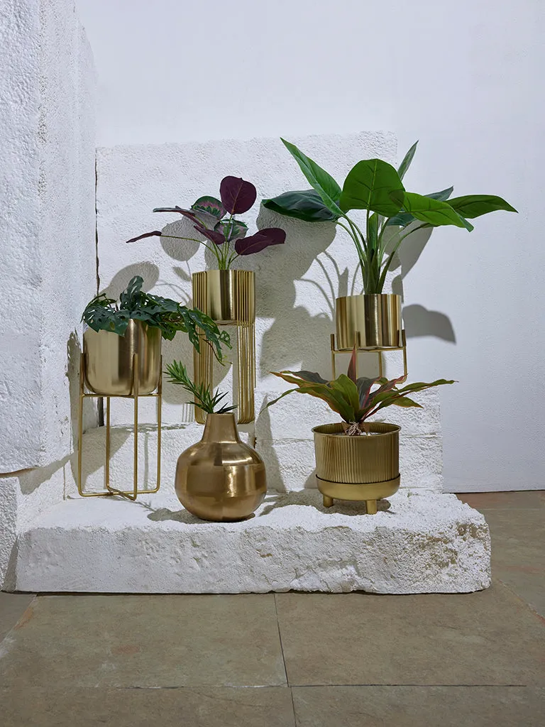 Westside Home Gold Planter with Tall Stand