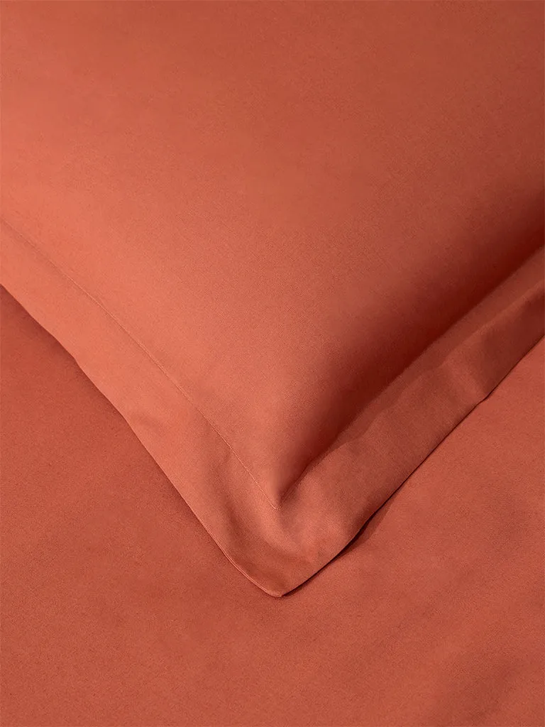 Westside Home Ochre Solid King Bed Flat Sheet and Pillowcase Set