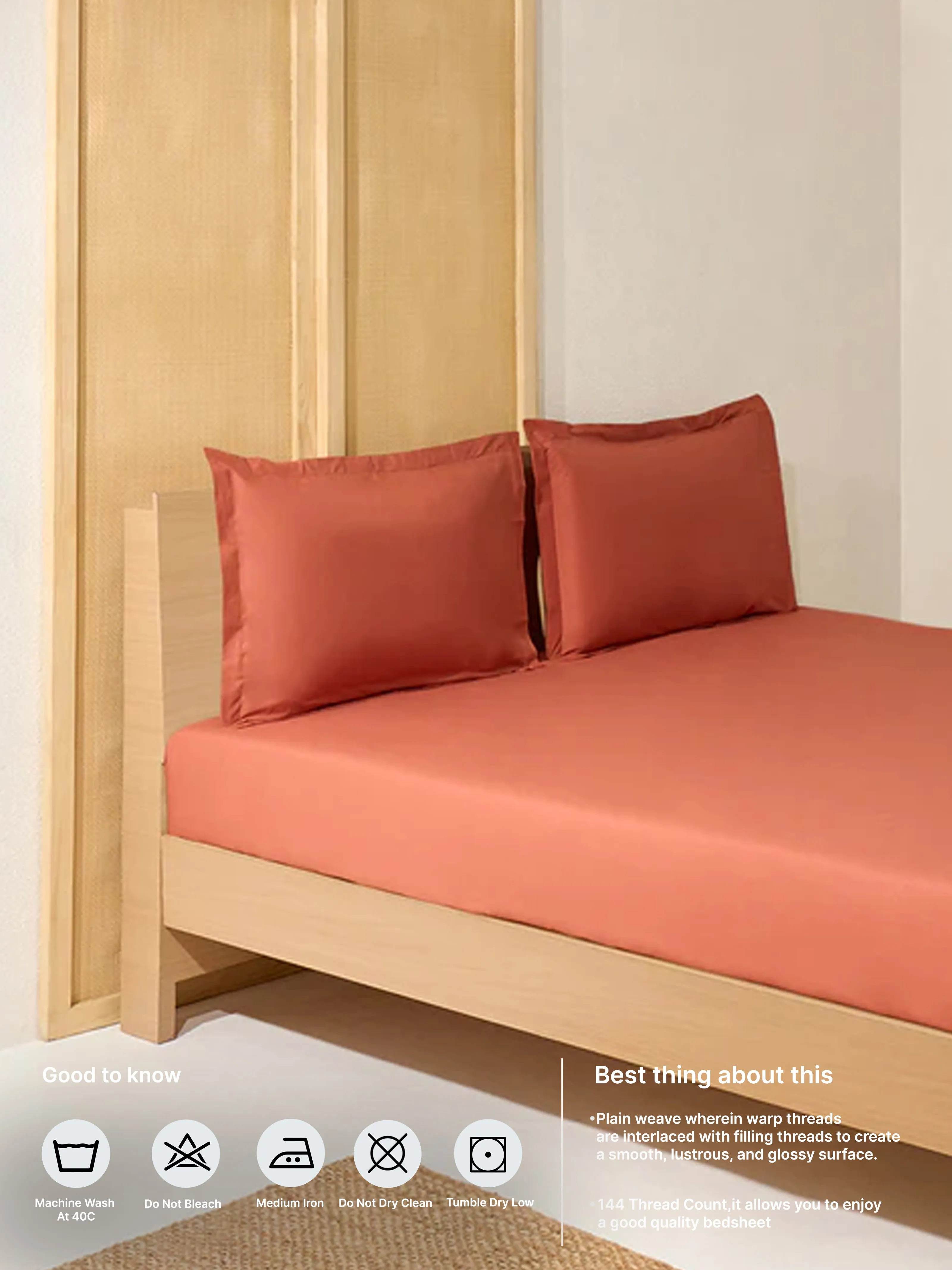 Westside Home Ochre Solid King Bed Flat Sheet and Pillowcase Set