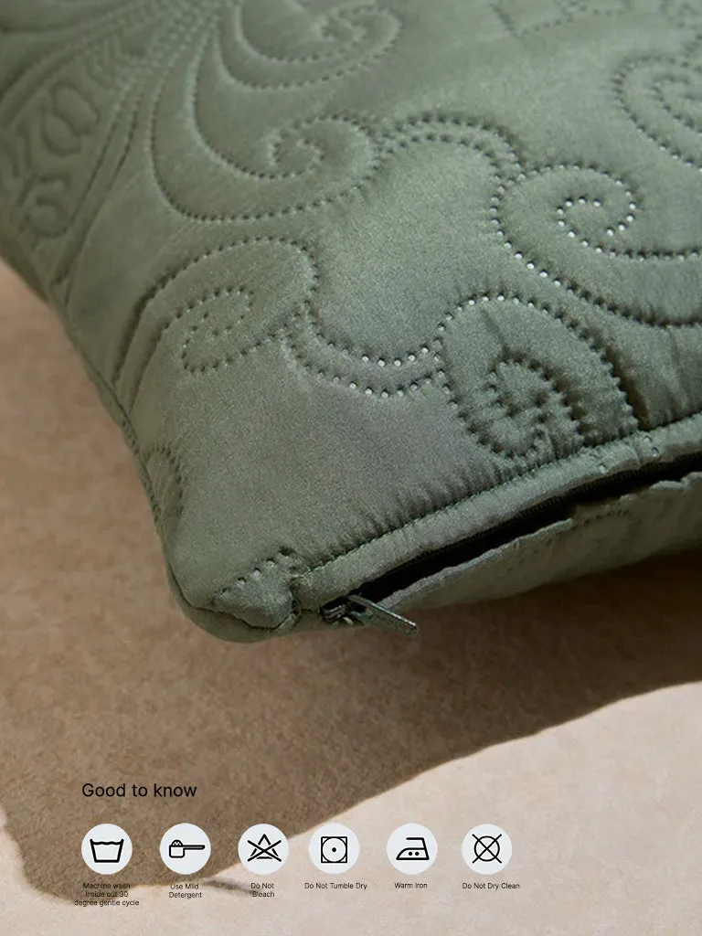 Westside Home Sage Heat Seal Solid Cushion Cover