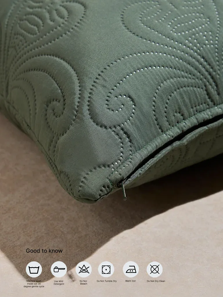 Westside Home Sage Heat Seal Solid Cushion Cover