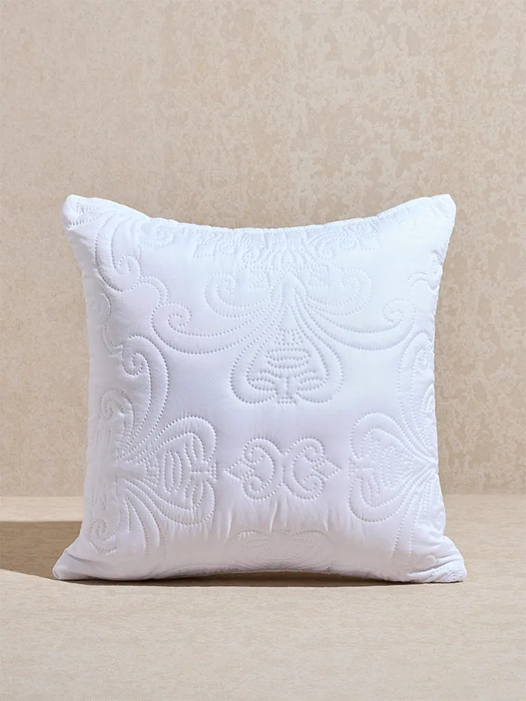 Westside Home White Heat Seal Solid Cushion Cover