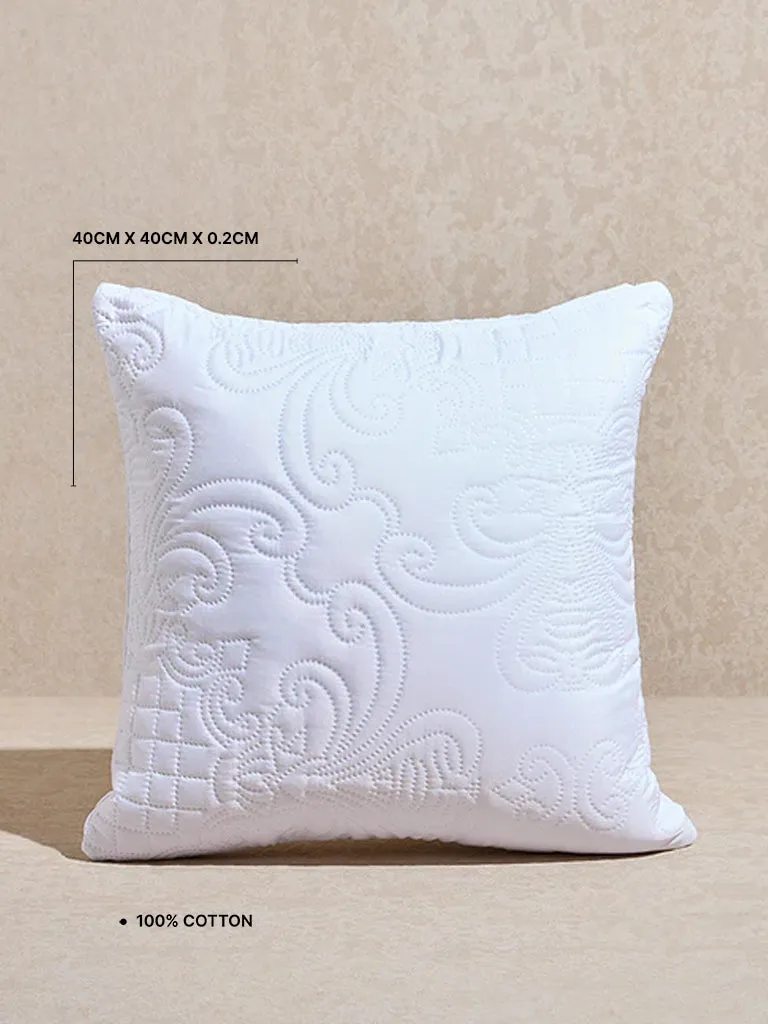 Westside Home White Heat Seal Solid Cushion Cover
