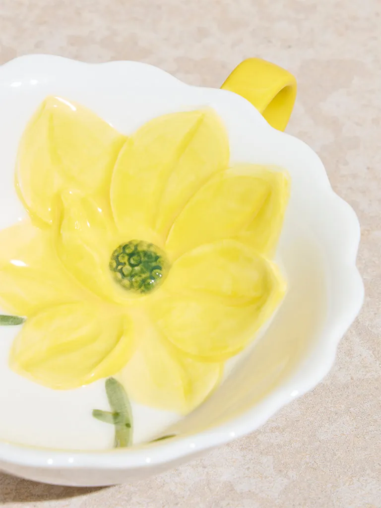 Westside Home Yellow Flower Design Cup