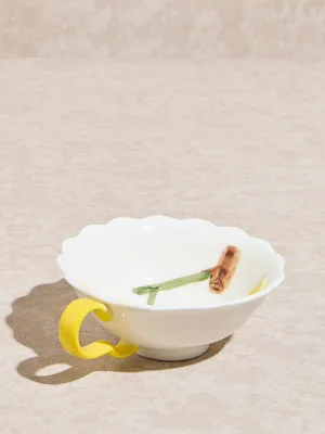 Westside Home Yellow Flower Design Cup