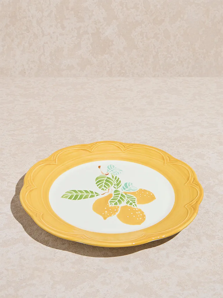 Westside Home Yellow Lemon Design Plate
