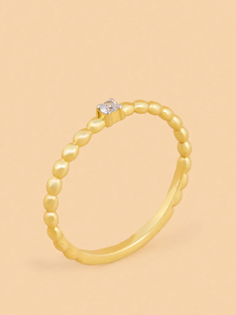 Westside X Pome Beaded Ring with Lab Diamond