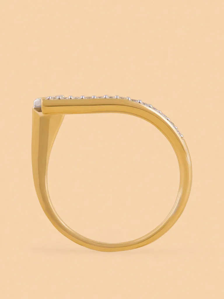 Westside X Pome Edgy Lab Diamond Solitaire Ring