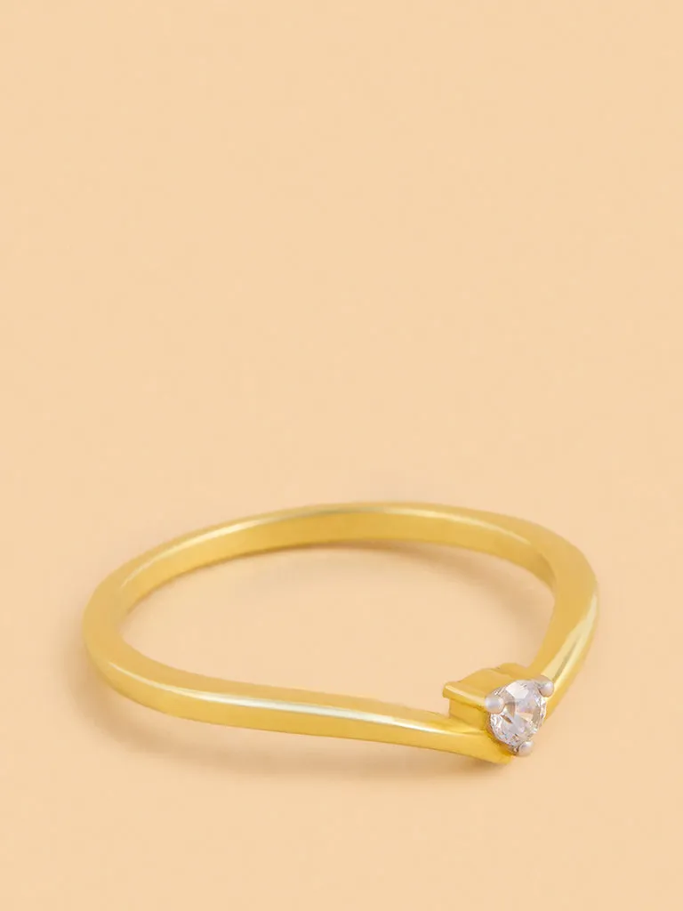 Westside X Pome Sleek Wave Lab Diamond Ring