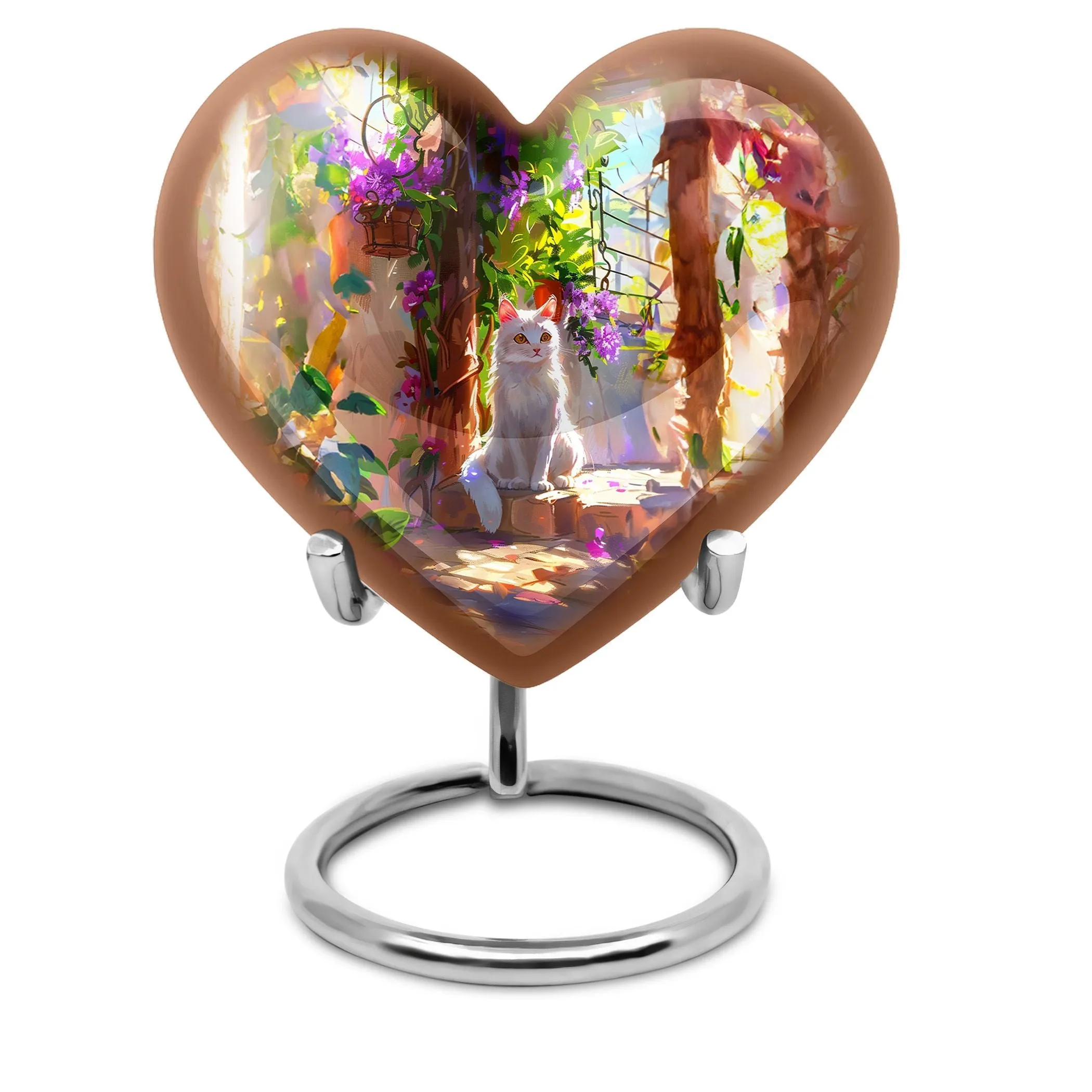 White Cat Memorial Urn - An Elegant Way to Remember