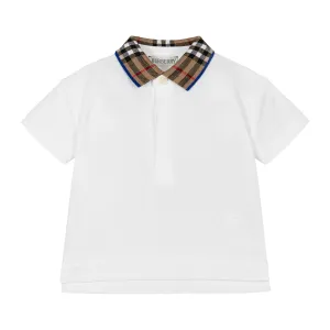 White Check Polo Shirt
