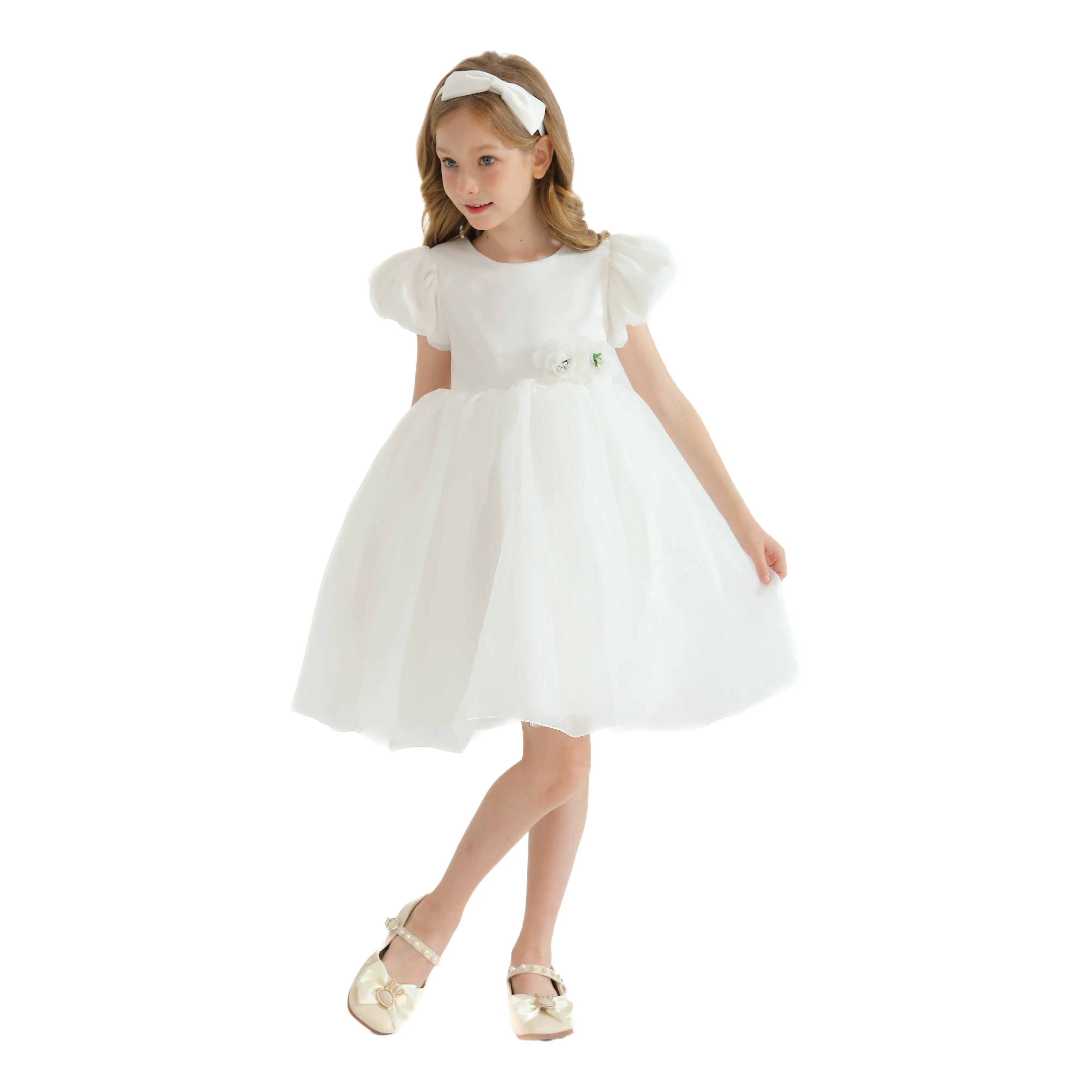 White D'Amico Floral Teacup Dress