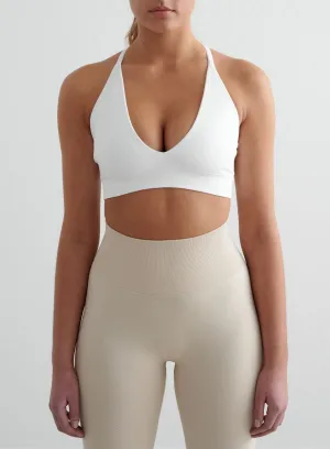 White Shape Seamless Cross Back Bra