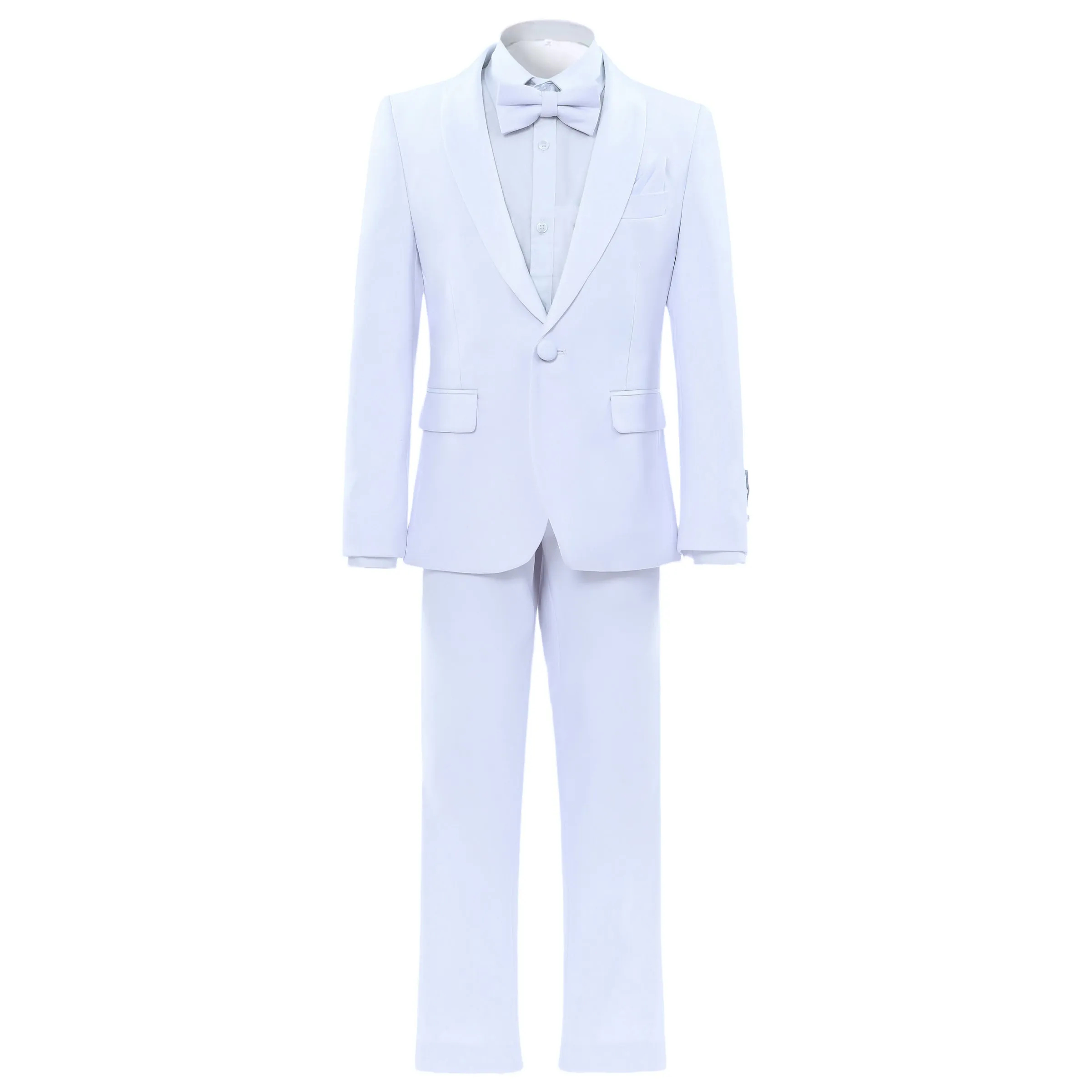 White Shawl Lapel Wool Suit