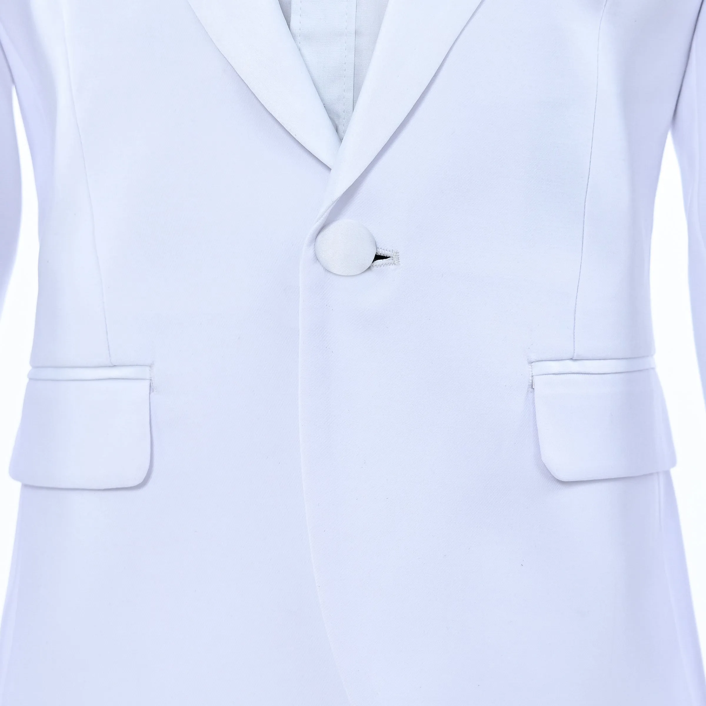 White Shawl Lapel Wool Suit