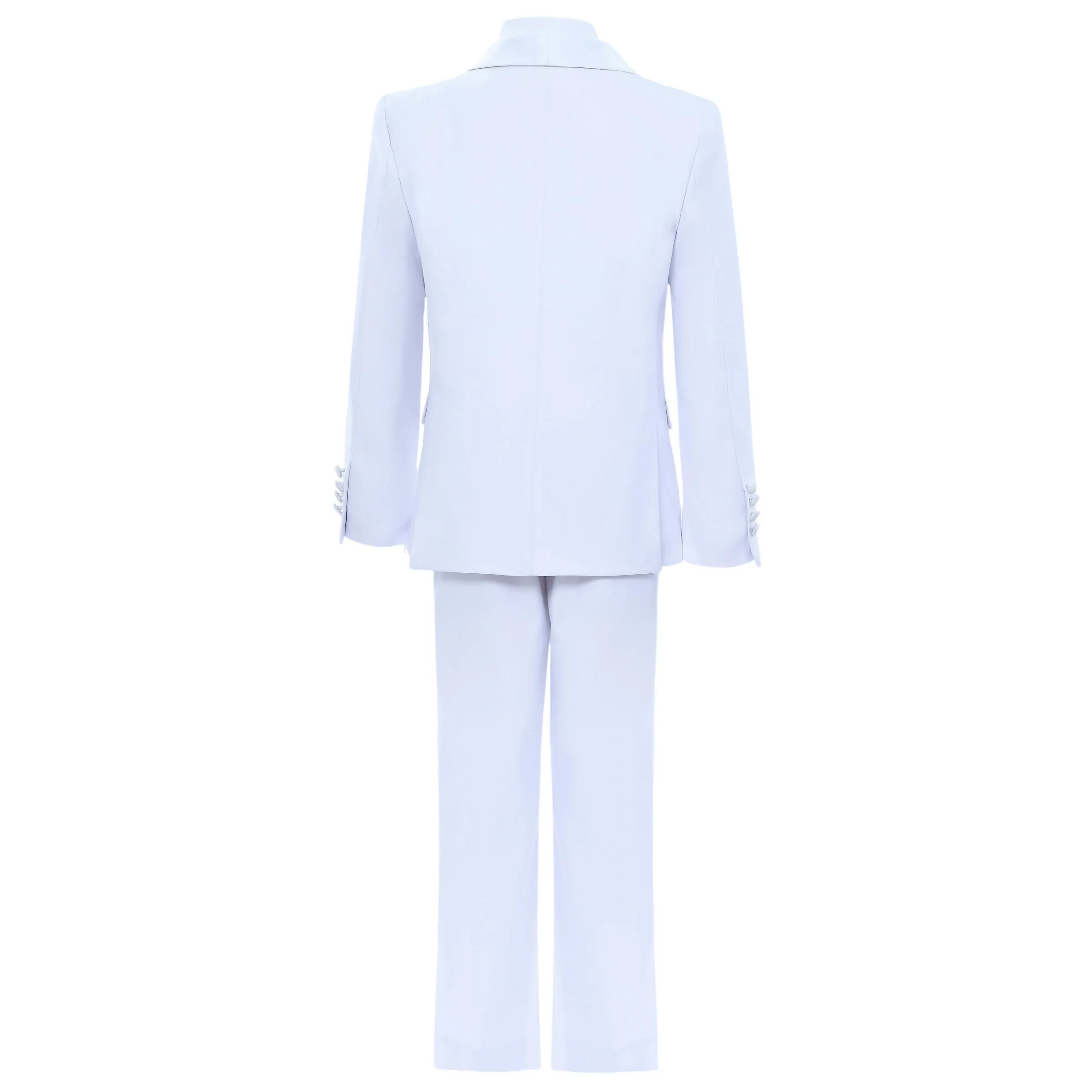 White Shawl Lapel Wool Suit