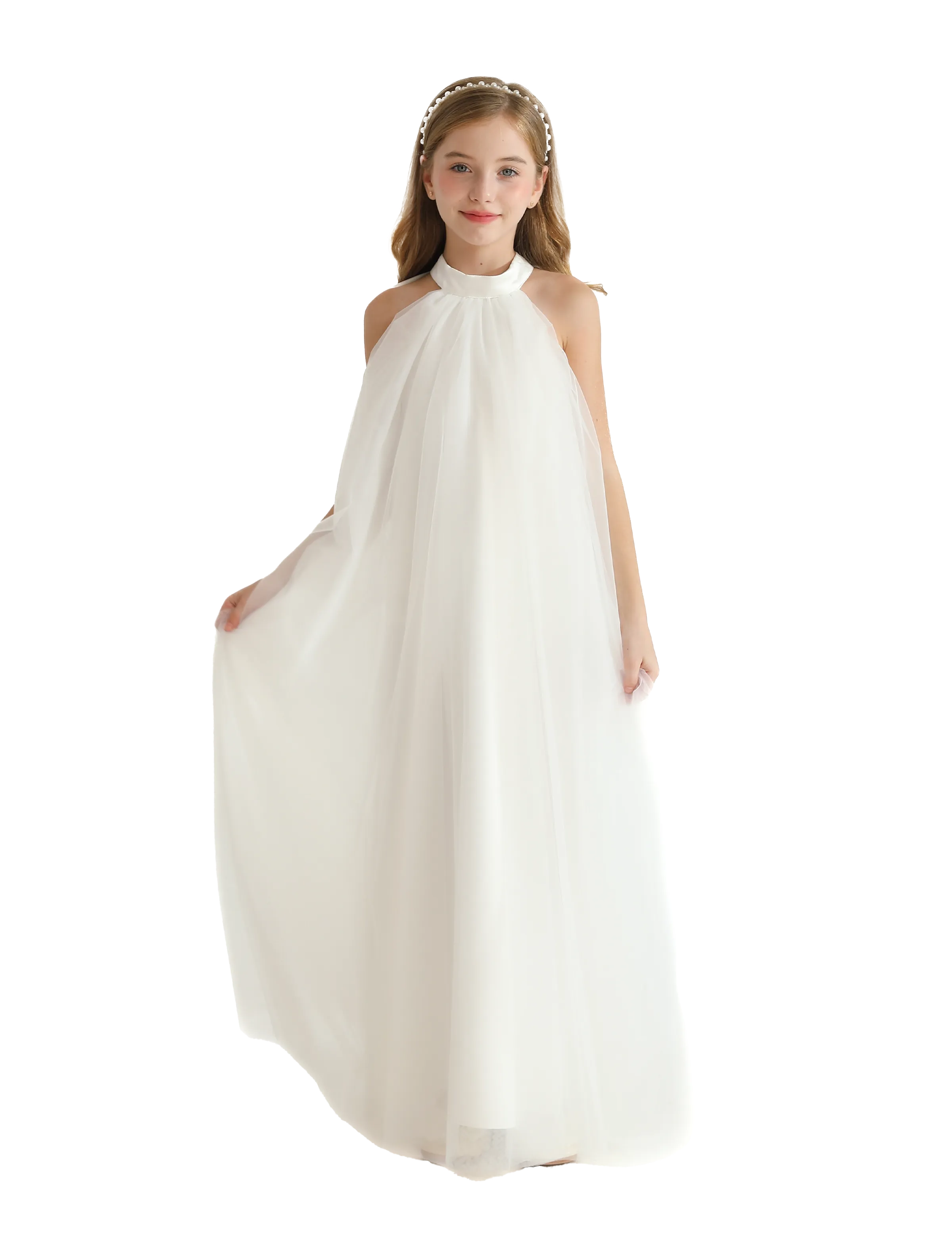 White Sleeveless Ocala Dress