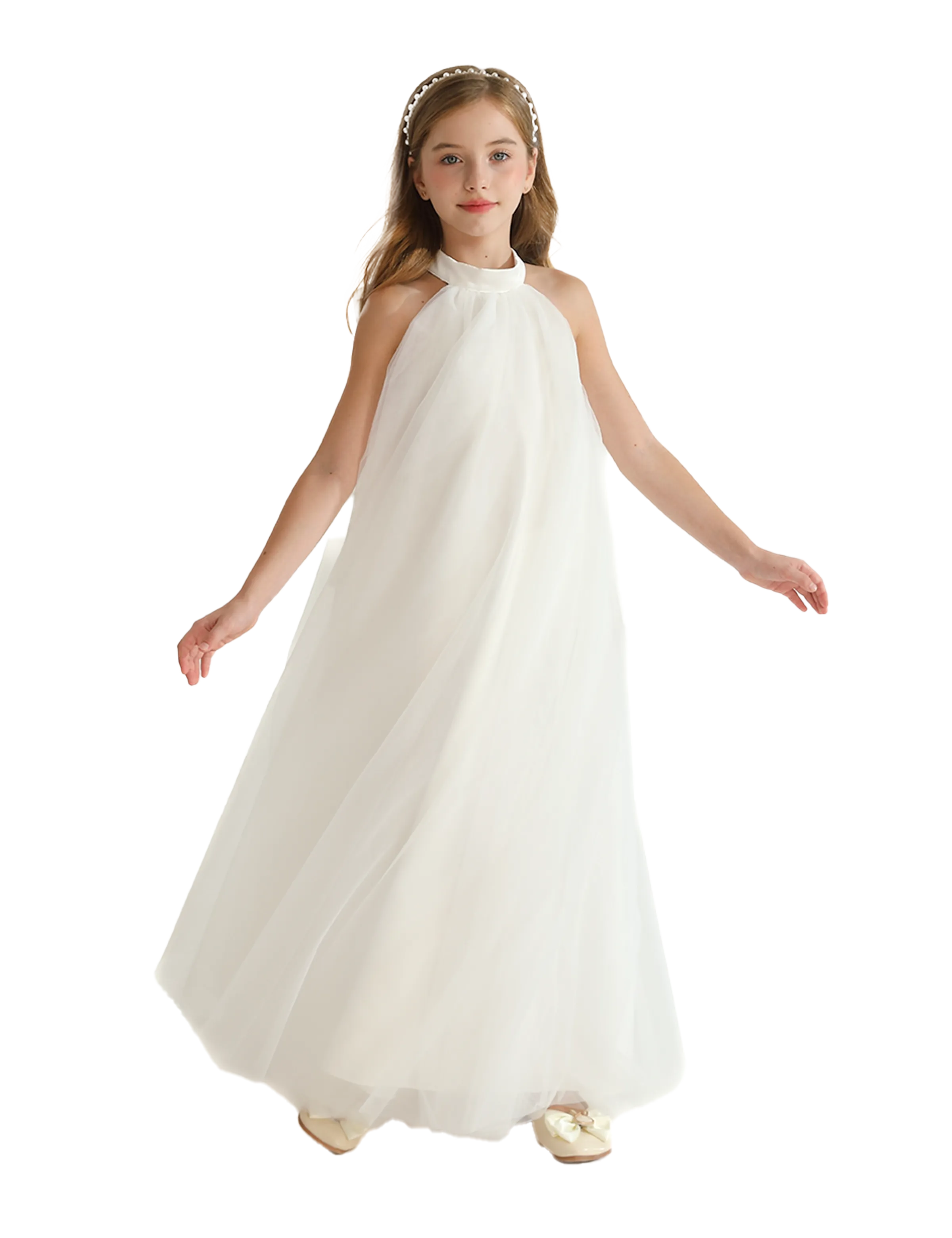 White Sleeveless Ocala Dress