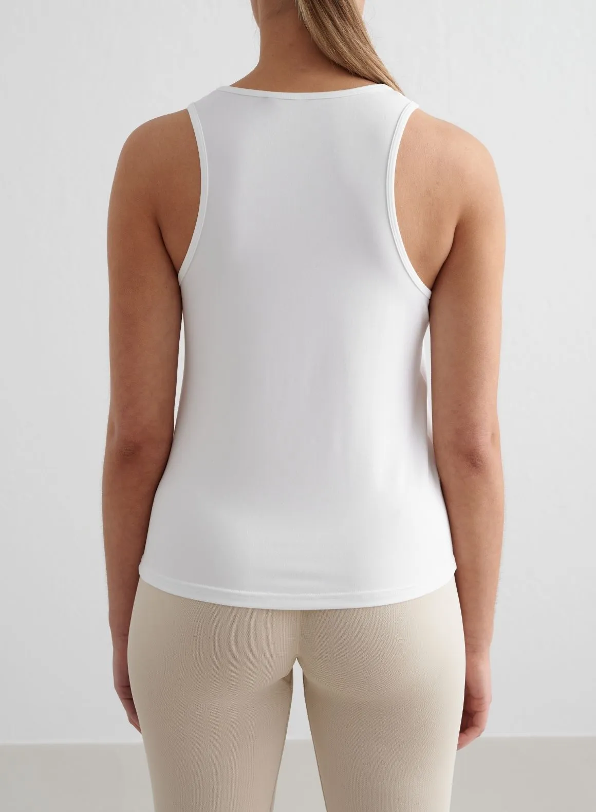 White Soft Basic Singlet